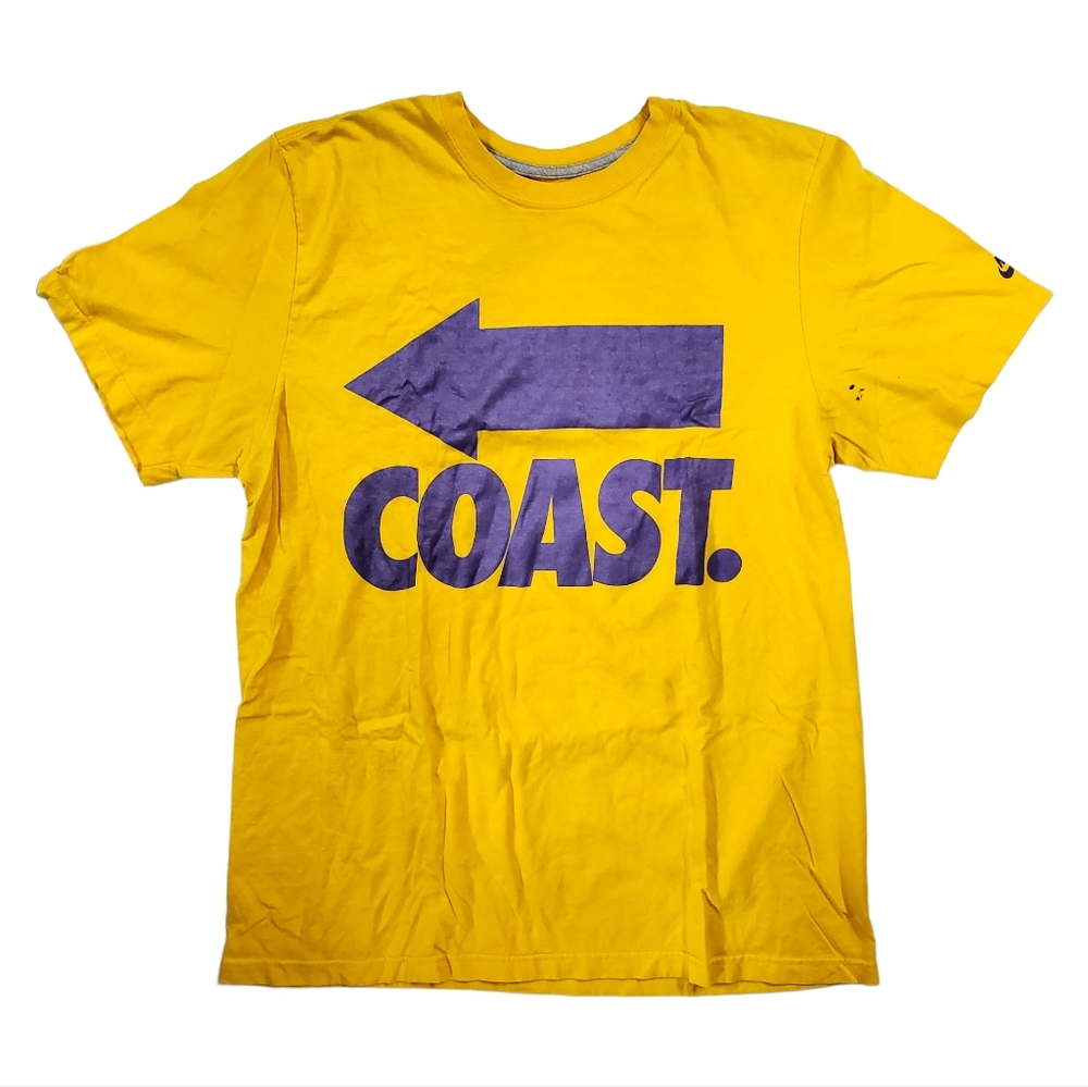 NIKE Shirt 'LEFT COAST' Dri-FIT Yellow